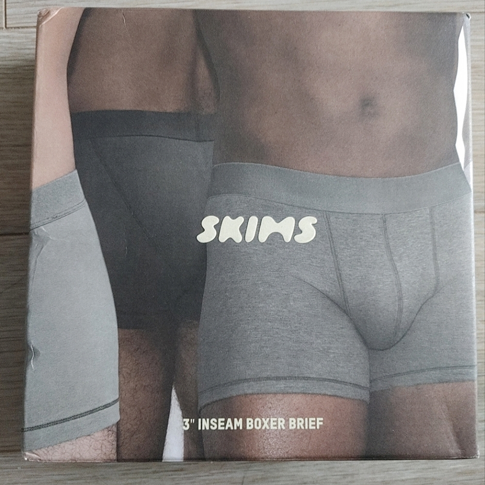 SKIMS 3 Pack - 3" Inseam Black Cotton Boxers